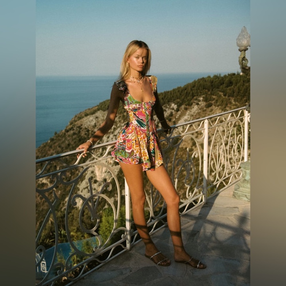 Vanessa Mooney The Elisabeth Romper Dress 80s print - Picture 3 of 8
